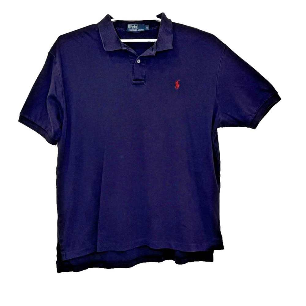 Polo Ralph Lauren Polo Shirt Mens‎ Sz XL Dark Blue Short Sleeve Pony Logo Preppy